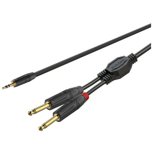 Кабель аудио 1xMini Jack - 2xJack Roxtone GPTC100/5 5.0 m кабель mini jack 3 5 мм стерео 2 rca черный 5 метров