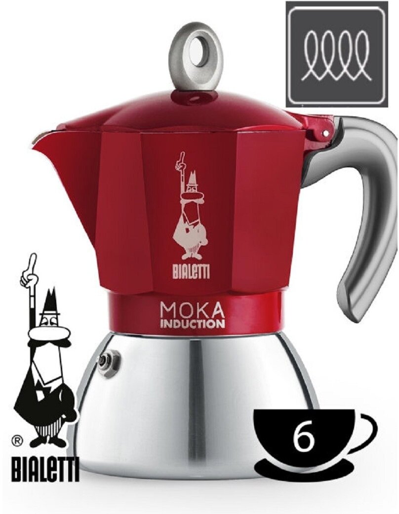 Кофеварка Bialetti Moka Induction 0.27л нерж.сталь черный (6936) - фото №16