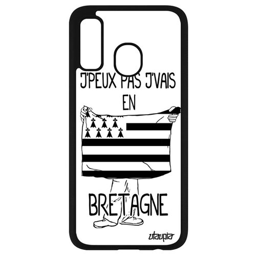 фото Красивый чехол на мобильный // samsung galaxy a40 // "еду в бретань" флаг рисунок, utaupia, белый