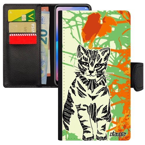 фото Противоударный чехол книжка на смартфон // apple iphone 8 plus // "кот" маленький котенок, utaupia, цветной