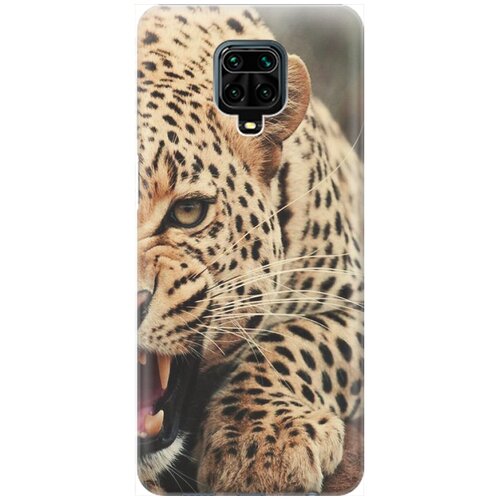 фото Re:pa накладка transparent для xiaomi redmi note 9s / note 9 pro с принтом "рассерженный хищник"