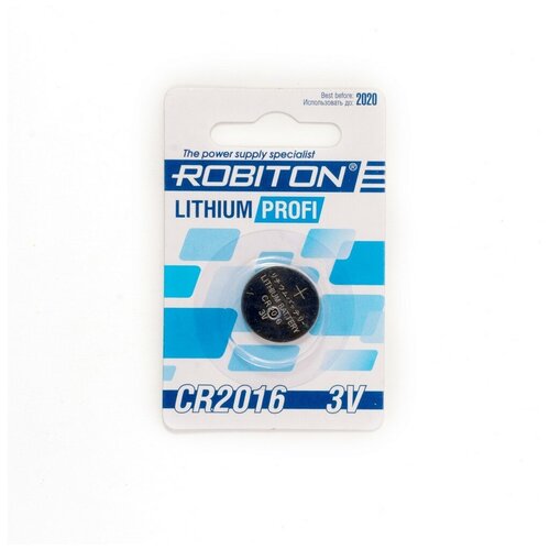 Батарейка ROBITON PROFI R-CR2016, 3 В BL1 robiton 12448 элемент питания cr2016 profi r блистер 1шт cr2016 блистер 1шт 12448 robiton