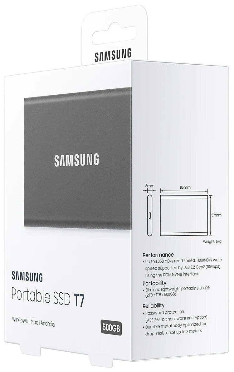 Внешний SSD Samsung T7 — купить по выгодной цене на Яндекс Маркете