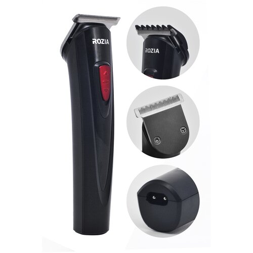 Профессиональный триммер для усов и бороды RoziaPro машинка для стрижки волосУход за лицоммашинка для стрижки усов и бородычерный 84500₽