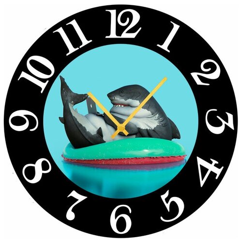 фото Svs настенные часы svs 3002593 акула игра
