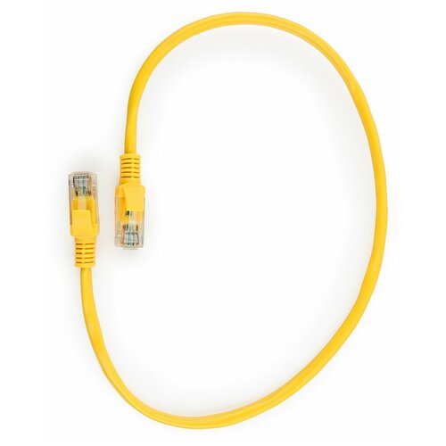 Патч-корд CABLEXPERT медный UTP кат.5e, 0.5м, литой, многожильный (жёлтый)