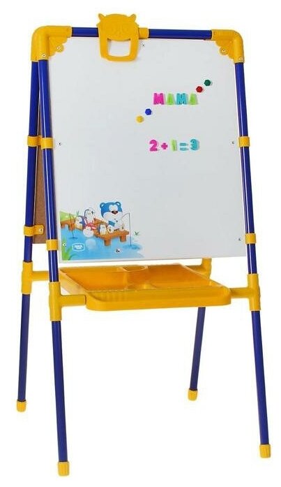 Мольберт детский, двусторонний, размер 1040 × 516 × 70 мм, цвет синий