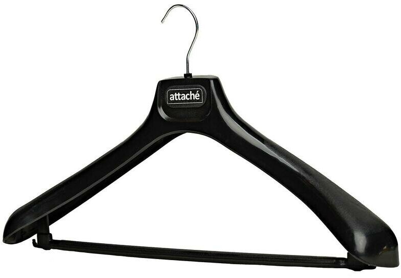 Вешалка-плечики для легкой одежды Attache С024 черная (размер 48-50) - фотография № 2