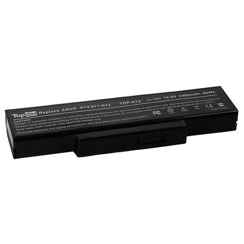 фото Аккумуляторная батарея topon для ноутбука asus n73sl (4400mah)