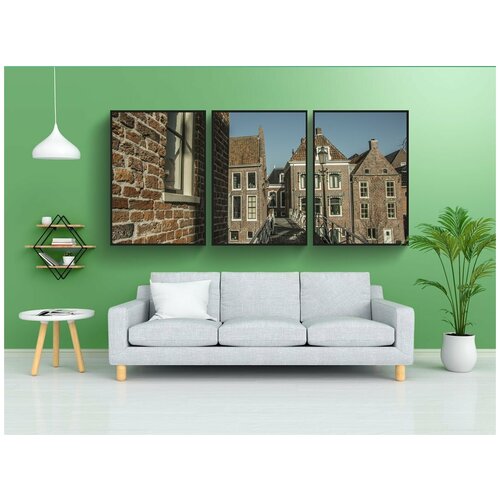 фото Набор модулных постеров для интерьера "амстердам, архитектуры, нидерланды" 60x90 см. в тубусе, без рамки lotsprints