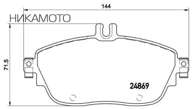 BREMBO P 50 093 Колодки тормозные MERCEDES A(W176) 12-/B(W246) 11- передние L 144мм