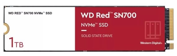 SSD WESTERN DIGITAL SN700 1Тб M.2 Наличие PCIE NVMe 3D NAND Скорость записи 3000 Мб/сек. Скорость чтения 3430 Мб/сек. 2.38mm TBW 2000 Тб WDS100T1R0C - фото №1