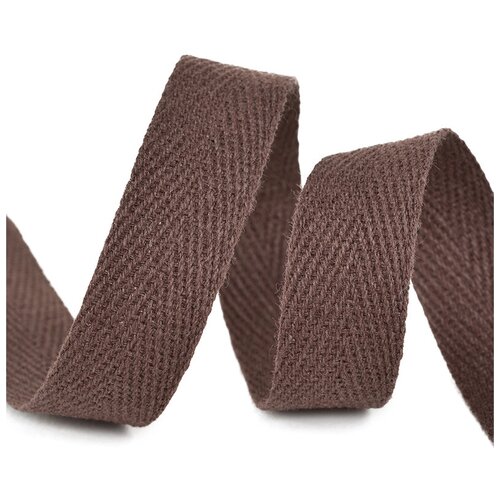 Лента киперная хлопок шир.15 мм цв. коричневый упак.50 м