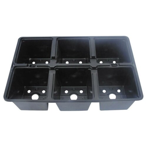 Кассета пластиковая для рассады 6 ячеек 25х16х65см 449₽