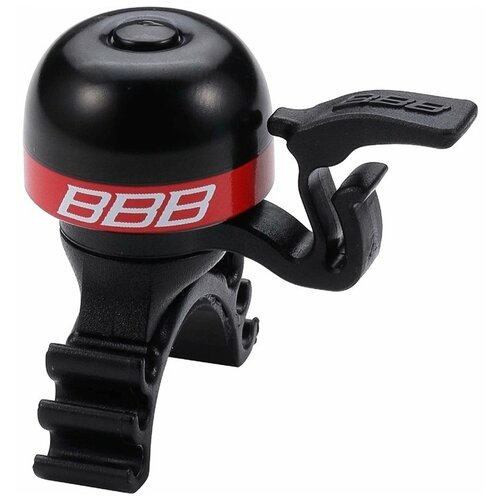 Звонок велосипедный BBB MiniFit, черный/красный, BBB-16