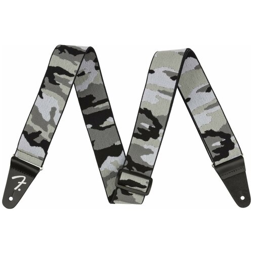 фото Fender weighless 2' gray camo strap гитарный ремень, цвет серый камуфляж