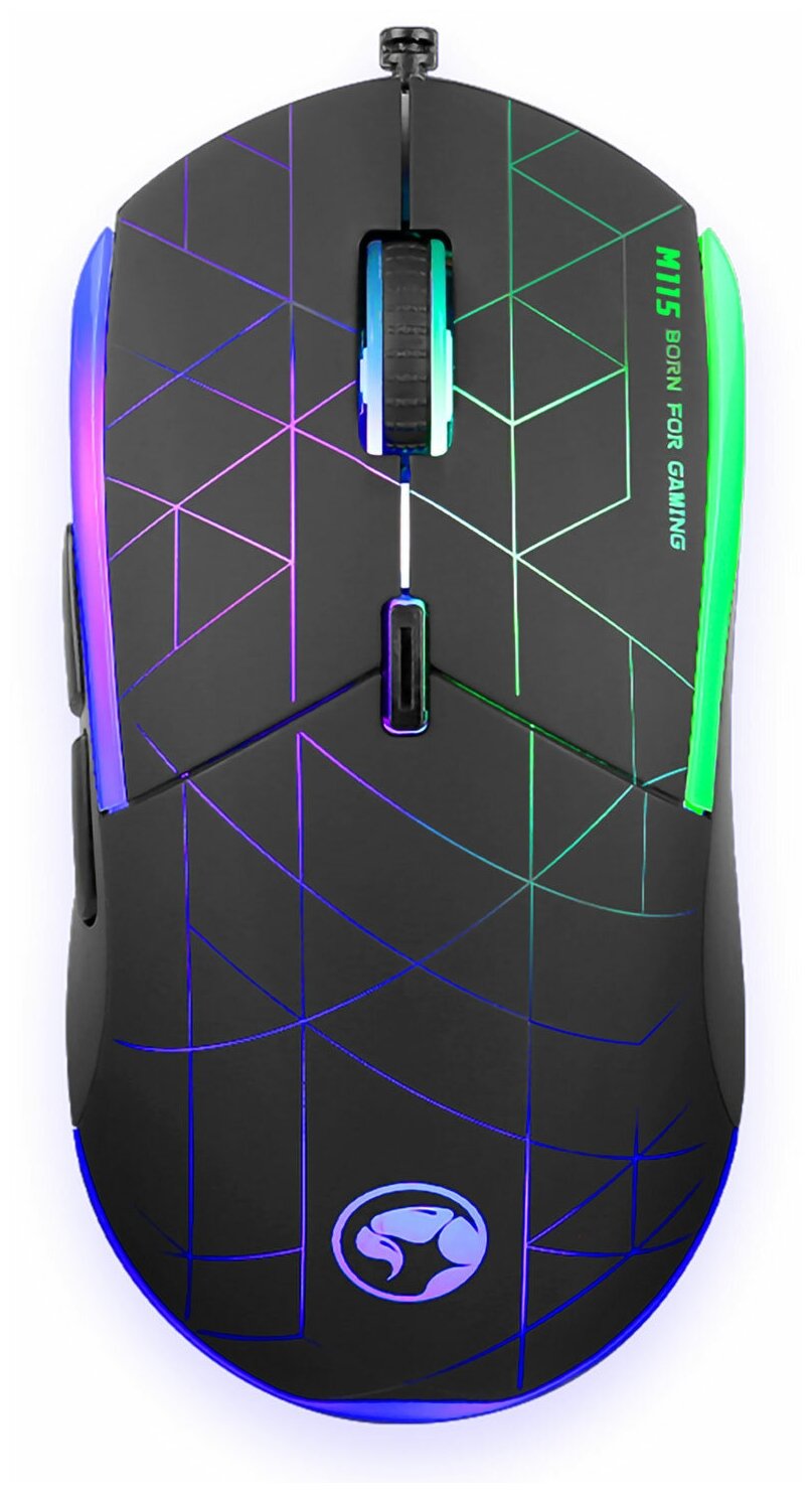 PC Мышь проводная Marvo M115 Wired Gaming Mouse с подсветкой