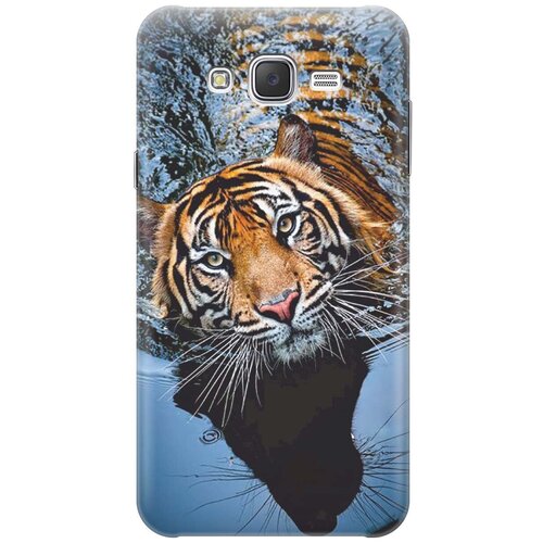 фото Re:pa накладка transparent для samsung galaxy j7 (2015) с принтом "тигр купается"