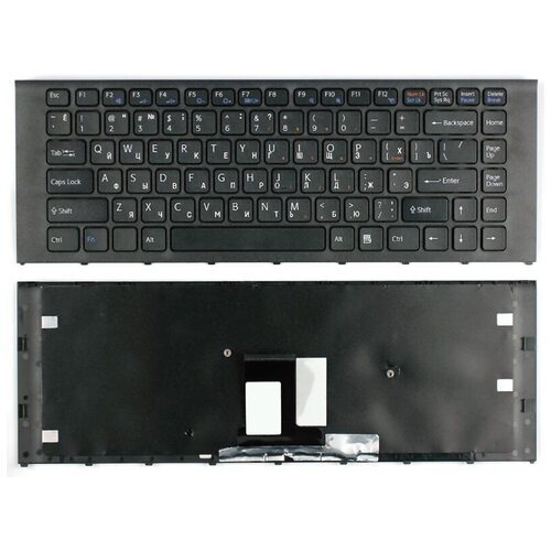 Клавиатура для ноутбука Sony Vaio VPC-EA черная c черной рамкой 1192₽