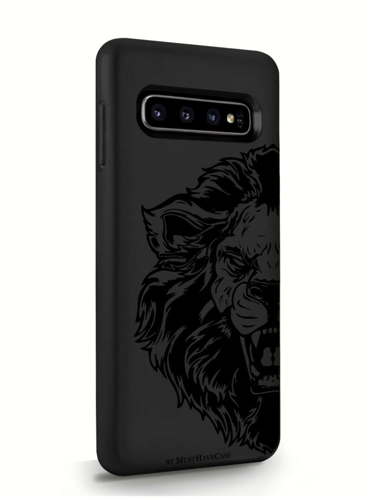 Черный силиконовый чехол MustHaveCase для Samsung Galaxy S10 Король Лев для Самсунг Галакси С10 Противоударный