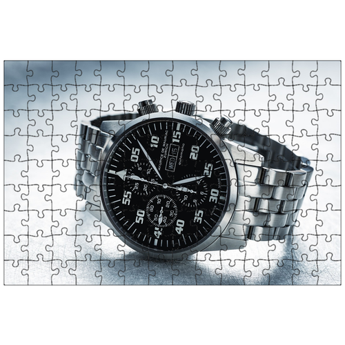 фото Магнитный пазл 27x18см."часы, деталь, время" на холодильник lotsprints