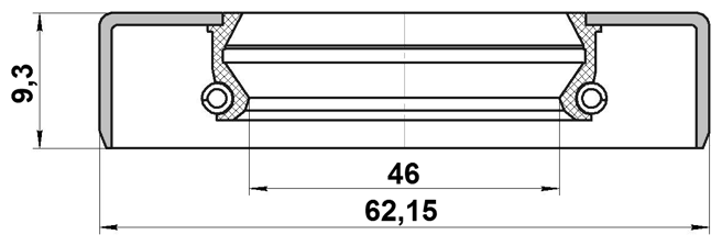 Сальник ступичный задний Febest 95GDY-48620909X