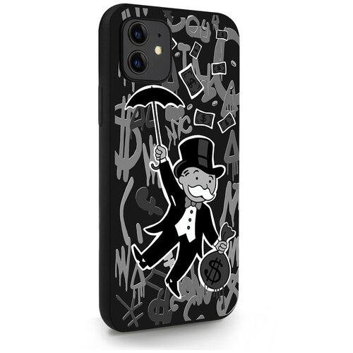 Черный силиконовый чехол MustHaveCase для iPhone 11 Monopoly Black Edition/ Монополия для Айфон 11 Противоударный