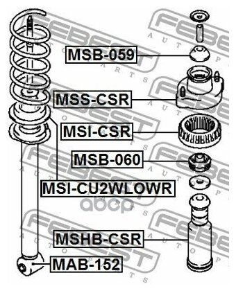 Опора заднего амортизатора Febest MSS-CSR