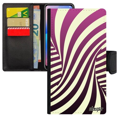 фото Необычный чехол книжка на мобильный // iphone x // "иллюзия торнадо" вихрь дизайн, utaupia, розовый