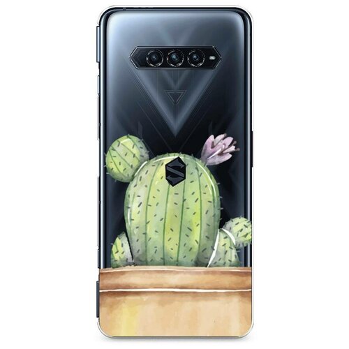 фото Силиконовый чехол "кактус с цветком" на xiaomi black shark 4 / сяоми блэк шарк 4 case place