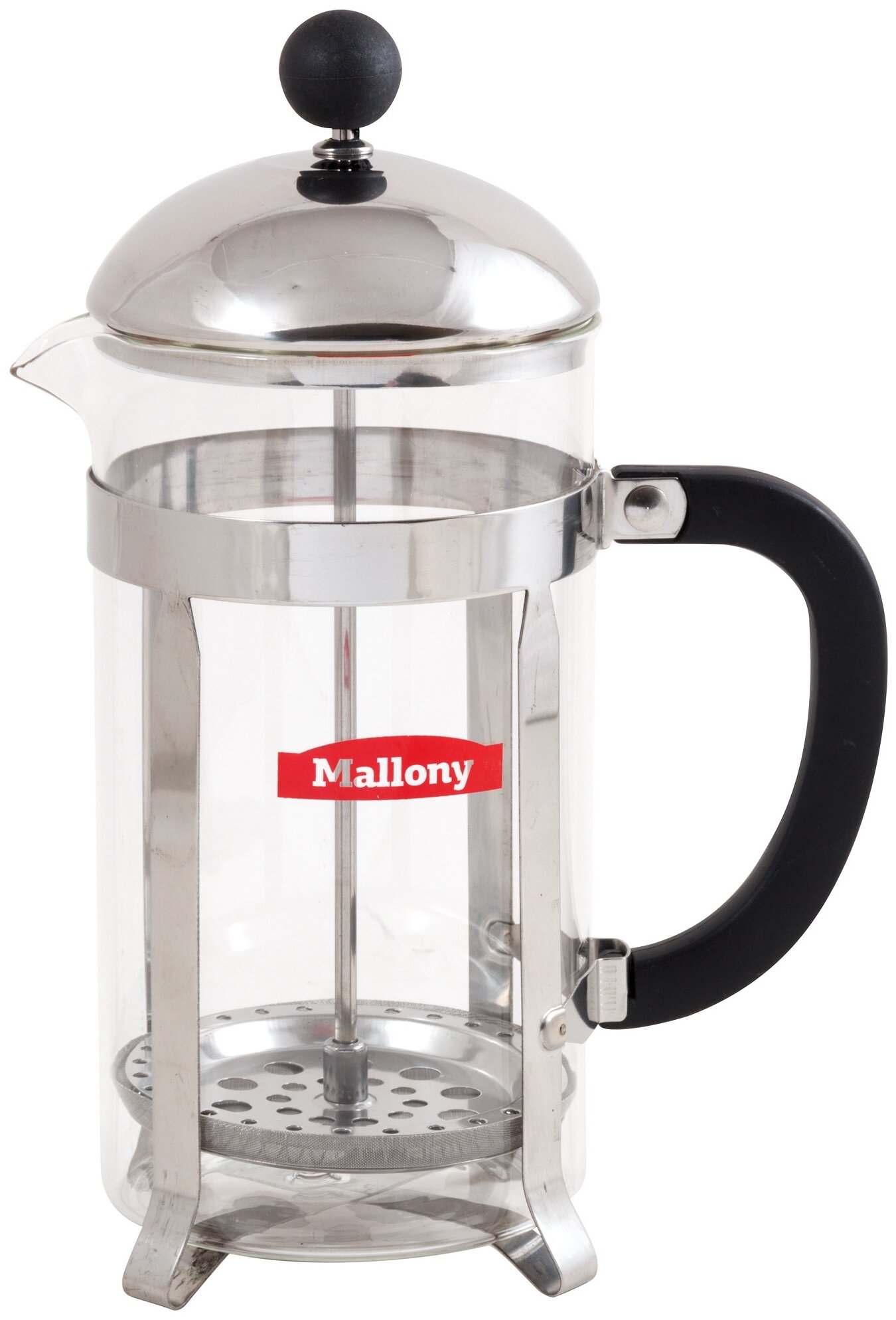 Кофейник Mallony Classico, 600 мл серебристый 26 см 0.6 л
