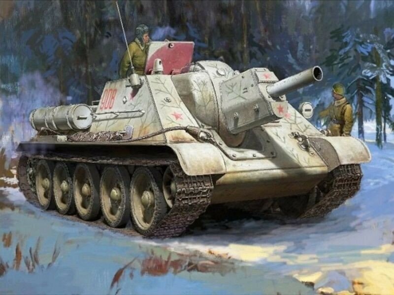 Сборная модель ZVEZDA Советский истребитель танков Су-122, 1/35
