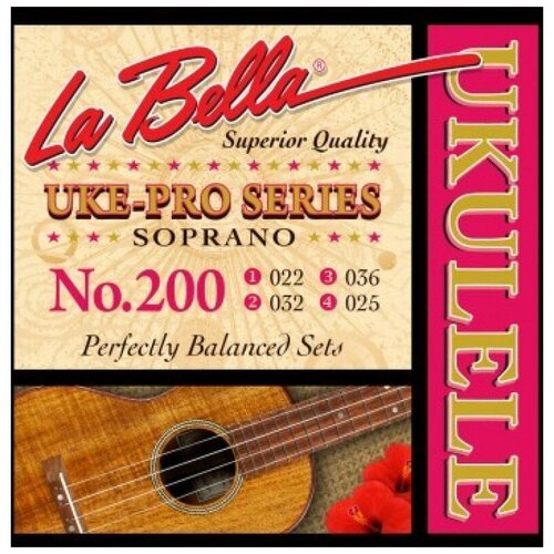 Струны La Bella Set 200 струны для укулеле la bella set 200 soprano