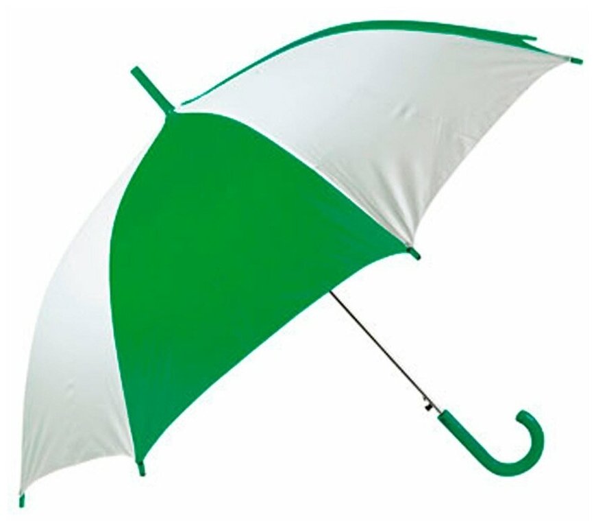 Зонт-трость "Тилос", белый/зеленый