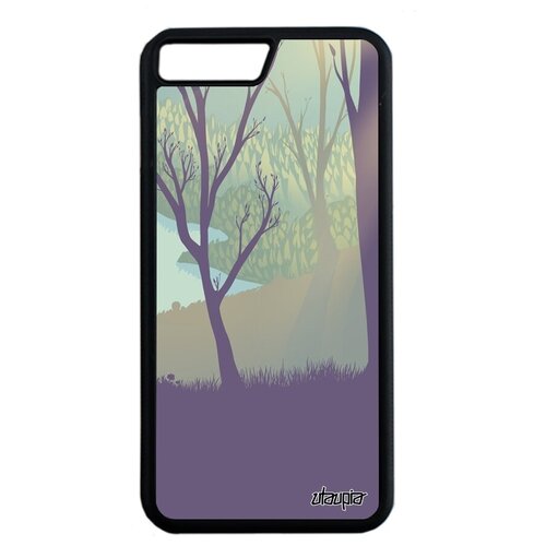 фото Защитный чехол на смартфон // apple iphone 8 plus // "лесные розы" озеро природа, utaupia, цветной