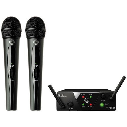 jbl mic 300 радиосистема компактная вокальная uhf Радиосистема на два микрофона AKG WMS40 Mini2 Vocal Set US25AC