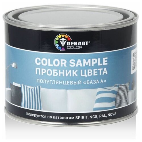 Тестер краски DEKART Color Sample, полуглянцевая полуглянцевая бeлый 0.45 л