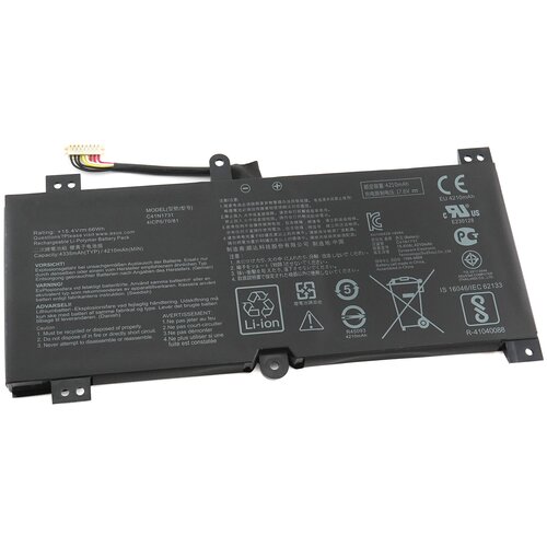 аккумулятор c41n1731 для ноутбука asus rog strix gl504gm 15 4v 66wh 4285mah черный тип крепления 2 Аккумулятор C41N1731 для Asus ROG GL504G / GL504GM (C41PNC5) Тип 1