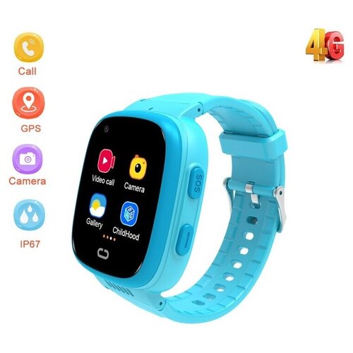 фото Детские умные часы с gps и видеозвонком rapture kids smart watch lt-08 4g lte, голубые