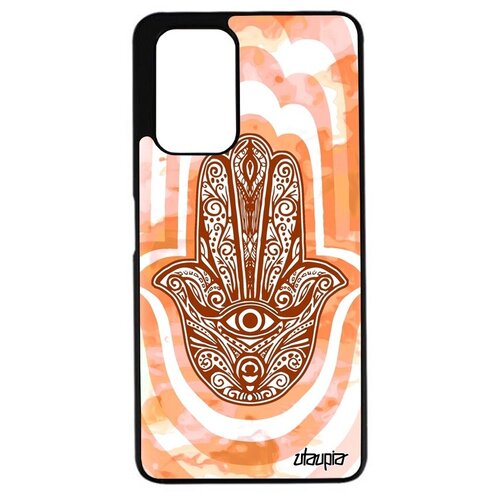 фото Защитный чехол на телефон // xiaomi redmi 9t // "амулет хамса" дизайн защита, utaupia, оранжевый