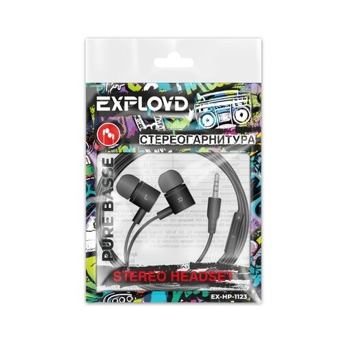 Стереогарнитура Exployd внутриканальная чёрный EX-HP-1123 16800₽
