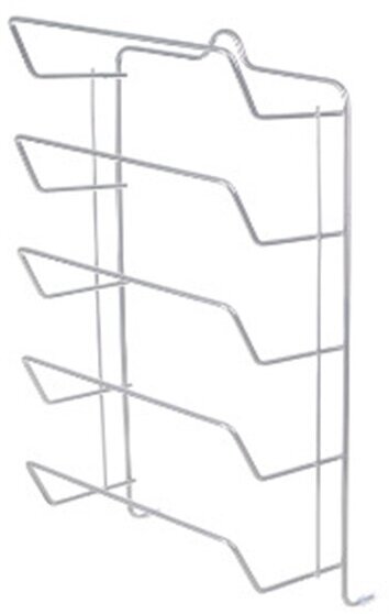 Подставка для крышек настенная металлическая хром 5 секций АЛТ 208С