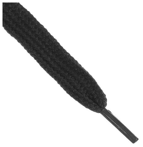 Шнурки с плоск сечением 8мм 120см (пара) чёрн пакет от 1512890 - фотография № 2