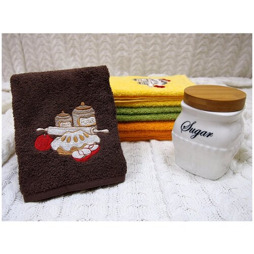 фото Tana home collection кухонное полотенце sharlotta цвет: коричневый (30х50 см) br42134