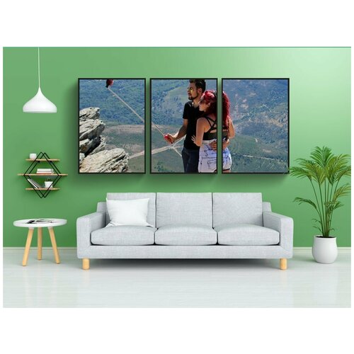 фото Набор модулных постеров для интерьера "пара, селфи, влюблен" 60x90 см. в тубусе, без рамки lotsprints