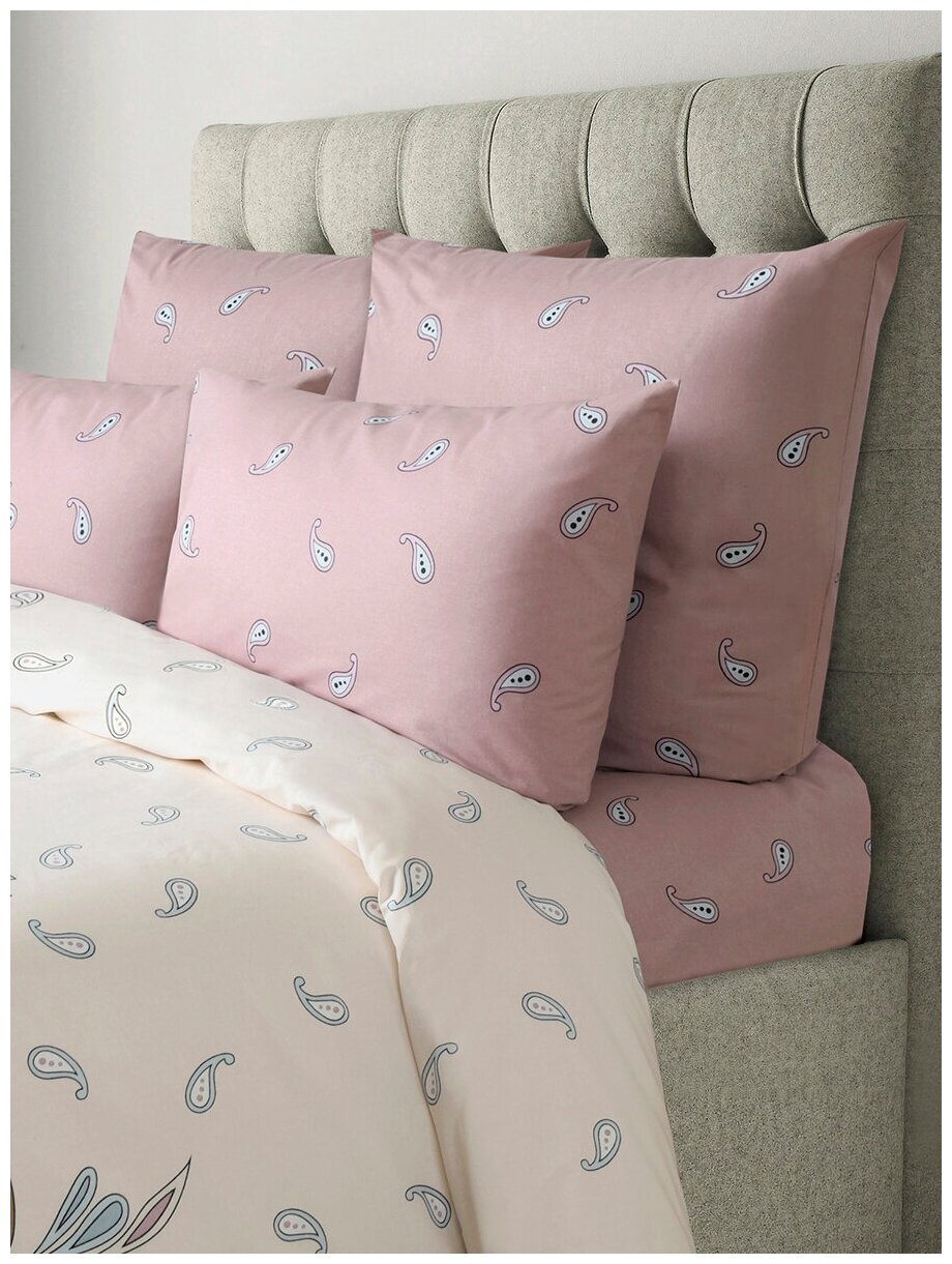 Комплект постельного белья Mona Liza Monro, 1.5-спальное, бязь, розовый - фото №4
