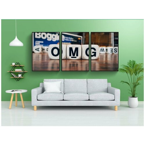 фото Набор модулных постеров для интерьера "мой бог, о мой бог, текстовые сообщения" 60x90 см. в тубусе, без рамки lotsprints