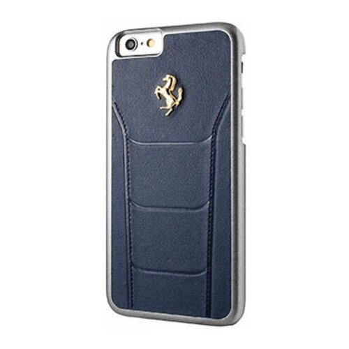 фото Кожаный чехол-накладка для iphone 6/6s ferrari 488 leather hard case, синий/dark blue (feseghcp6bl)