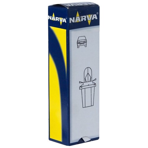 фото Лампа 24v bax 1.2w bax8.5d/2 серый патрон plastic base narva 170393000