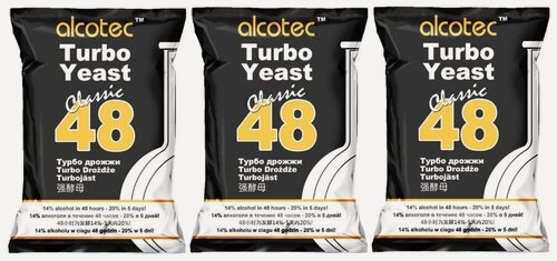 Изображение товара Спиртовые дрожжи Alcotec Turbo Classic 48, 130 г, Комплект 3 шт.